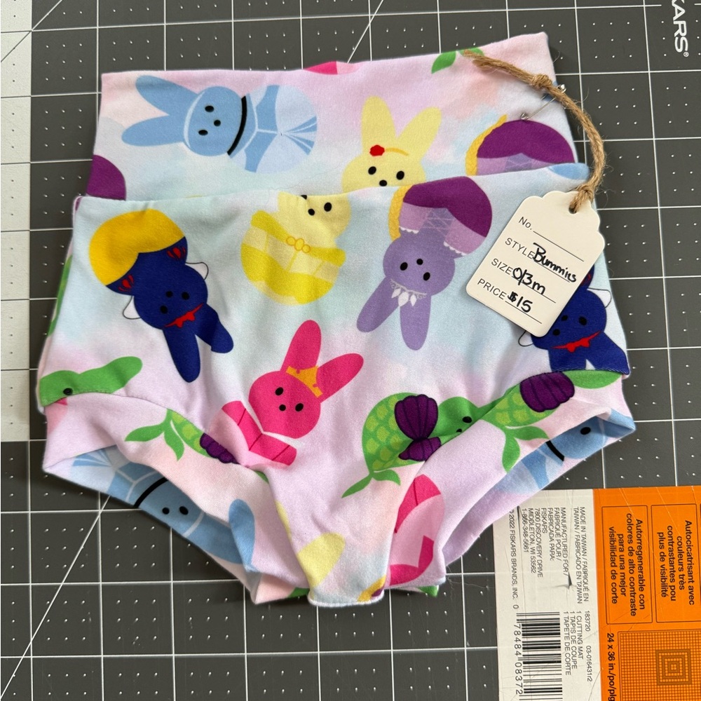 Colorful Bunny Print Bummies
